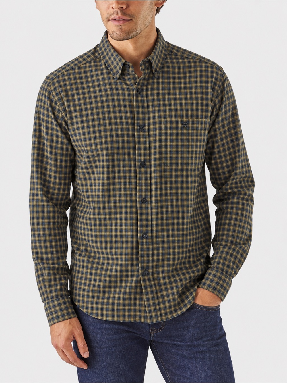 PATAGONIA Men's Vjosa River Pima Cotton Shirt Organic Cotton Plaid XL *140
